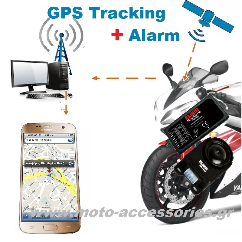 ΣΥΝΑΓΕΡΜΟΣ ΜΟΤΟ ELSER MD-i500 ΜΕ GPS / GSM (Live Moto-Tracking)