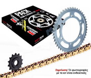 SET ΑΛΥΣΙΔΑ ΜΕ ΓΡΑΝΑΖΙΑ XLV 650 TRANSALP 01-07 RK με KRO Χρυσή (O-Ring)